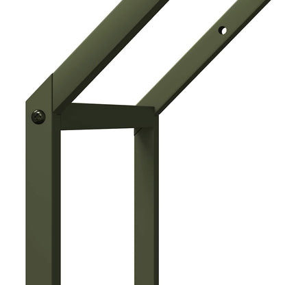 Brandhoutrek 40x25x90 cm koudgewalst staal olijfgroen