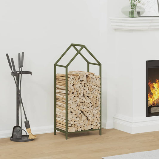 Brandhoutrek 40x25x90 cm koudgewalst staal olijfgroen