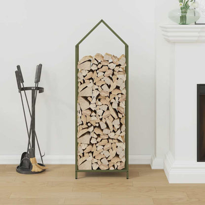 Brandhoutrek 40x25x120 cm koudgewalst staal olijfgroen