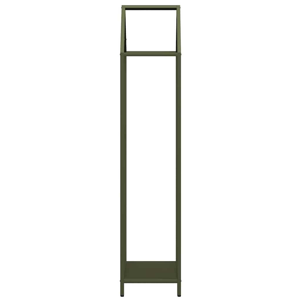 Brandhoutrek 40x25x120 cm koudgewalst staal olijfgroen