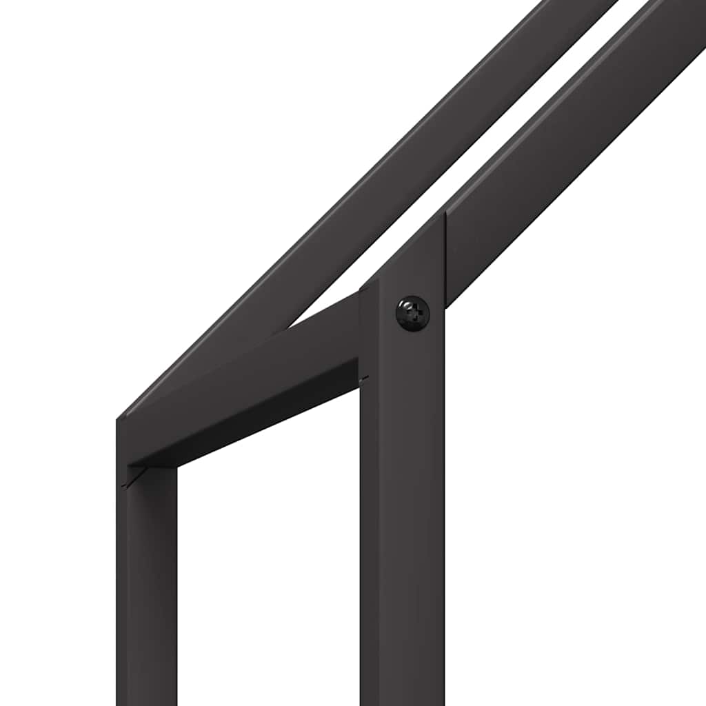 Brandhoutrek 60x25x60 cm koudgewalst staal zwart