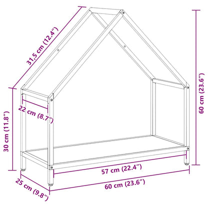 Brandhoutrek 60x25x60 cm koudgewalst staal wit