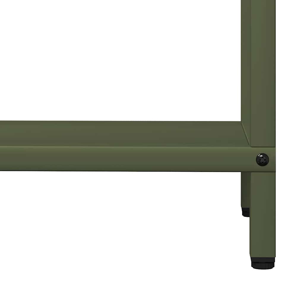 Brandhoutrek 60x25x60 cm koudgewalst staal olijfgroen