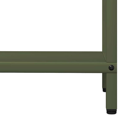 Brandhoutrek 60x25x60 cm koudgewalst staal olijfgroen