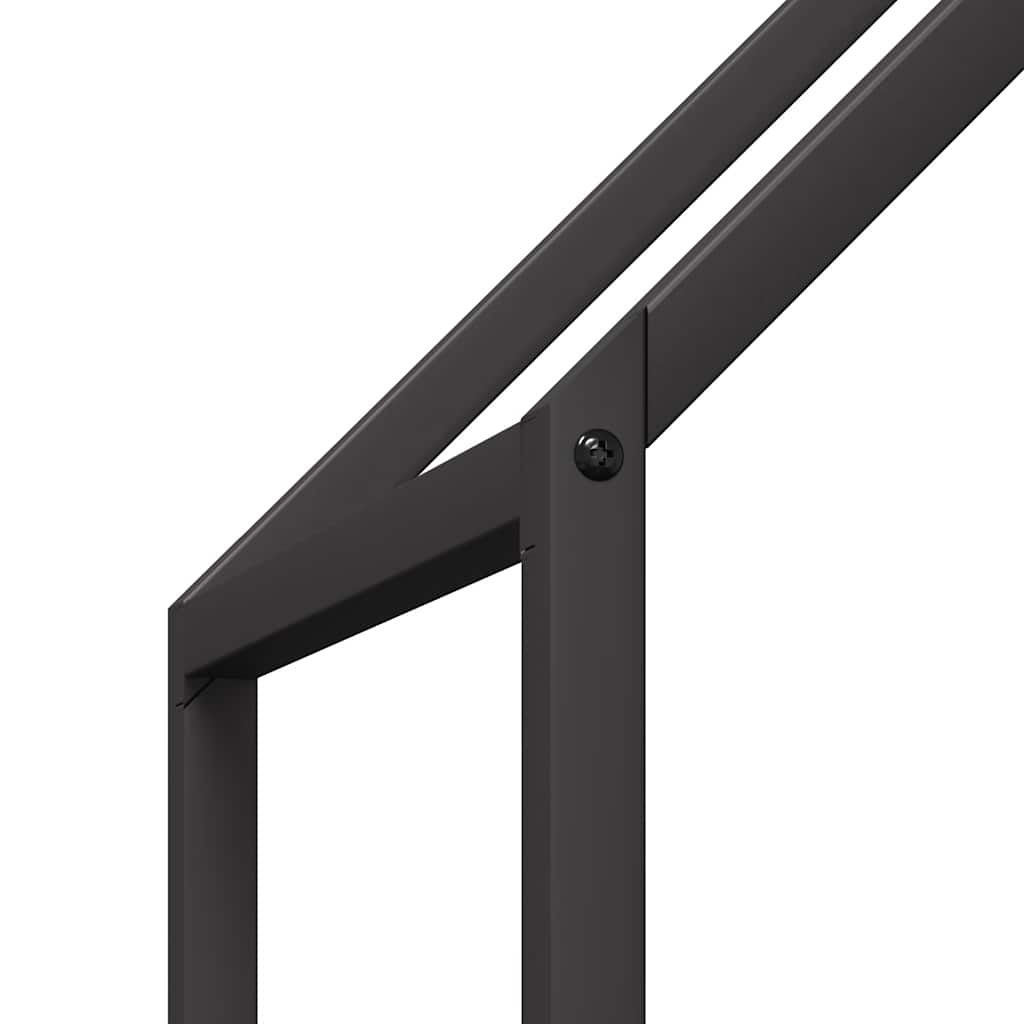 Brandhoutrek 60x25x90 cm koudgewalst staal zwart