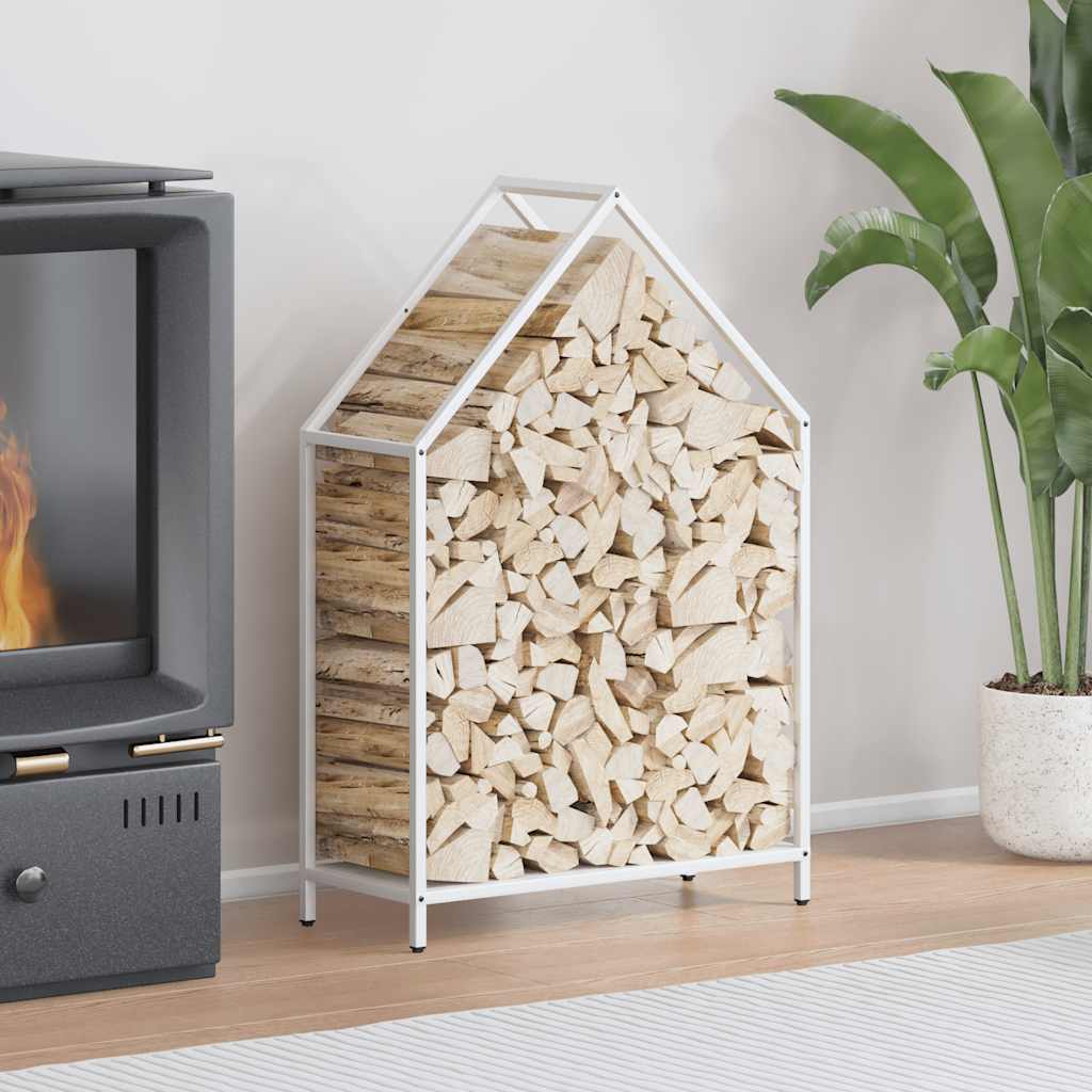 Brandhoutrek 60x25x90 cm koudgewalst staal wit