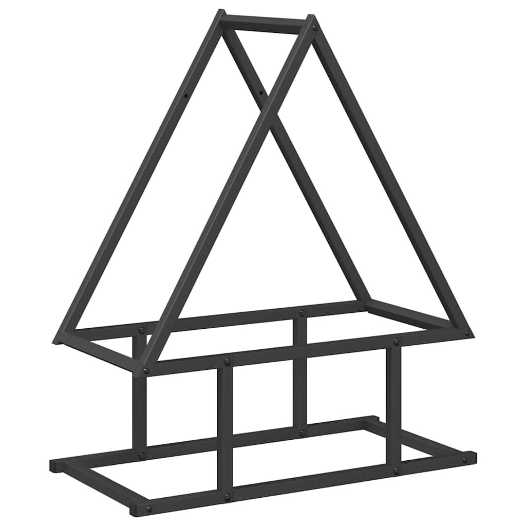 Brandhoutrek 50x25x60 cm koudgewalst staal zwart