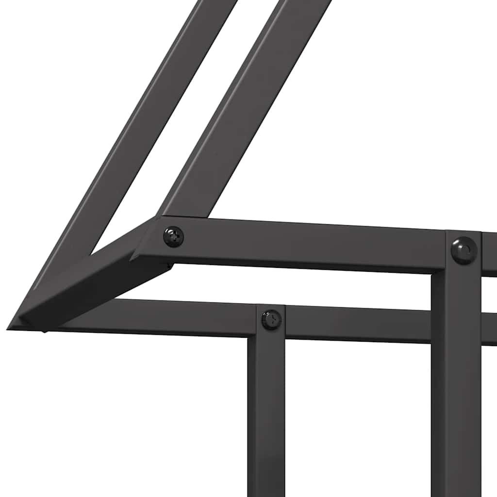 Brandhoutrek 50x25x60 cm koudgewalst staal zwart
