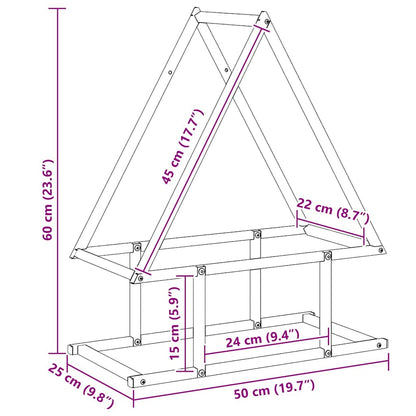 Brandhoutrek 50x25x60 cm koudgewalst staal zwart