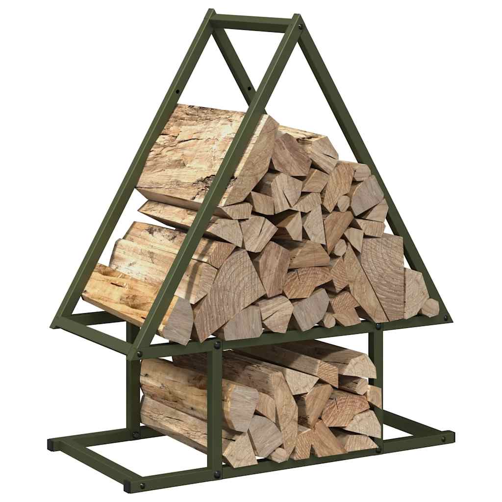 Brandhoutrek 50x25x60 cm koudgewalst staal olijfgroen