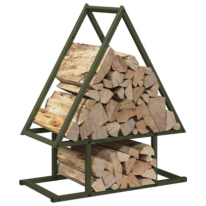 Brandhoutrek 50x25x60 cm koudgewalst staal olijfgroen