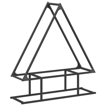 Brandhoutrek 80x25x90 cm koudgewalst staal zwart