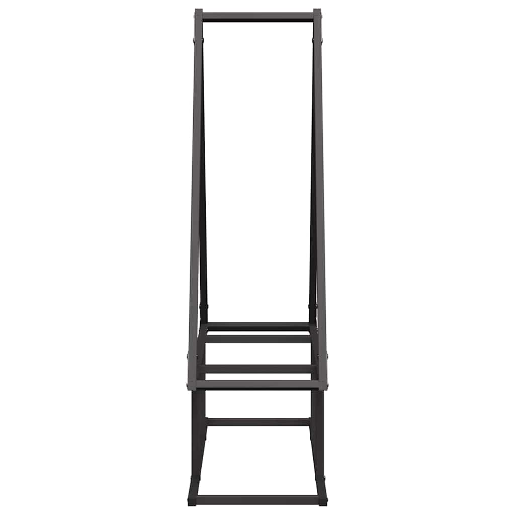 Brandhoutrek 80x25x90 cm koudgewalst staal zwart