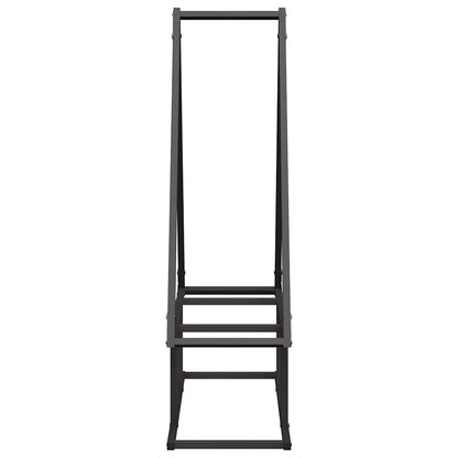 Brandhoutrek 80x25x90 cm koudgewalst staal zwart