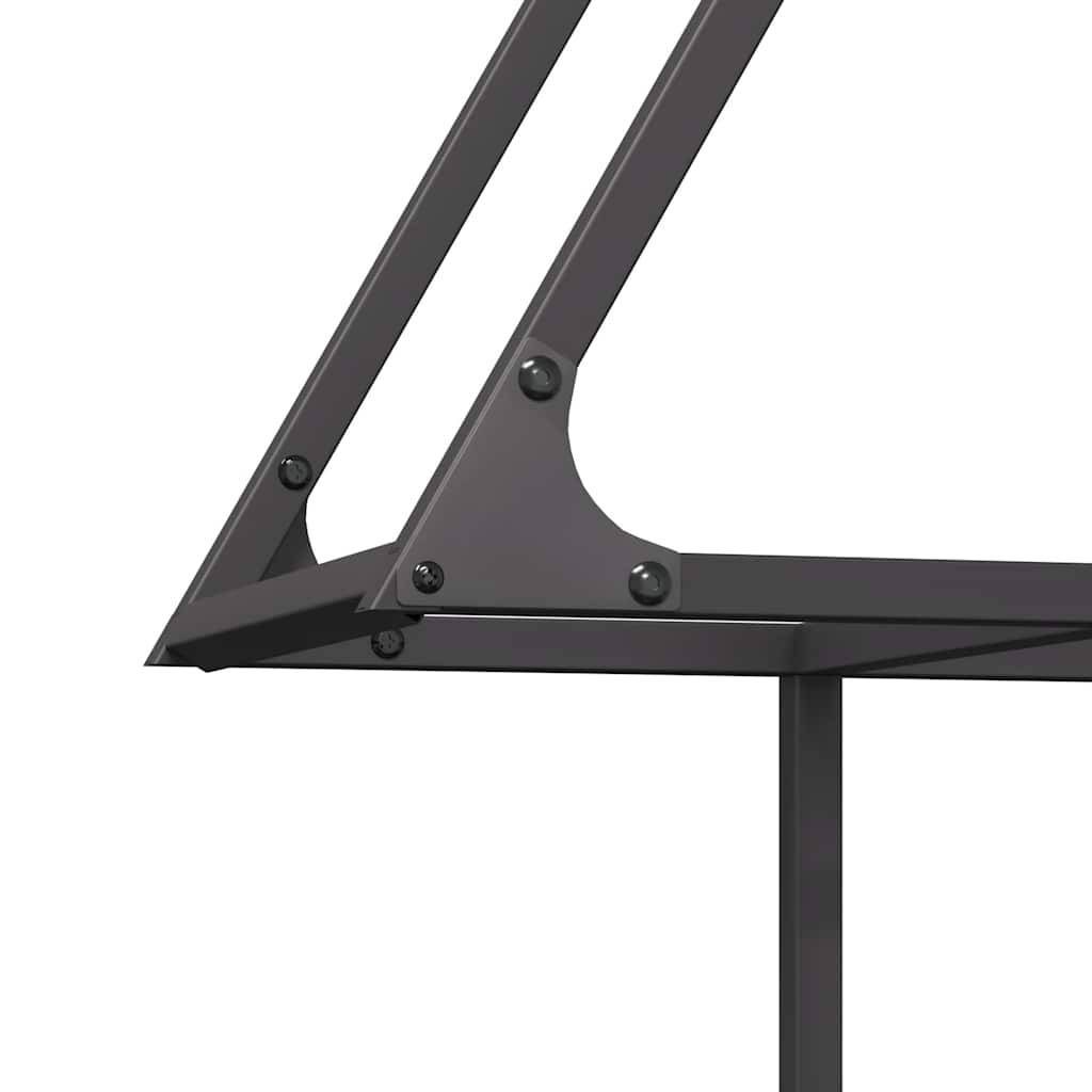 Brandhoutrek 80x25x90 cm koudgewalst staal zwart