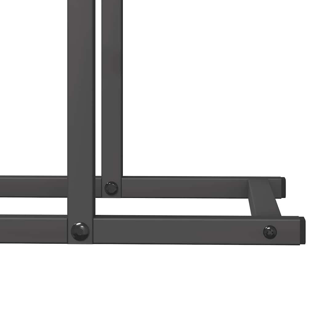 Brandhoutrek 80x25x90 cm koudgewalst staal zwart