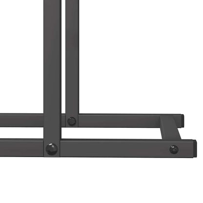 Brandhoutrek 80x25x90 cm koudgewalst staal zwart