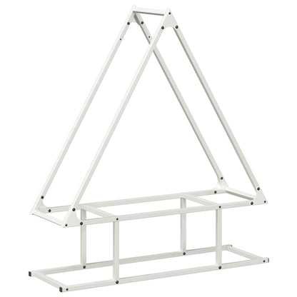 Brandhoutrek 80x25x90 cm koudgewalst staal wit