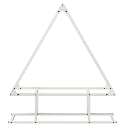 Brandhoutrek 80x25x90 cm koudgewalst staal wit