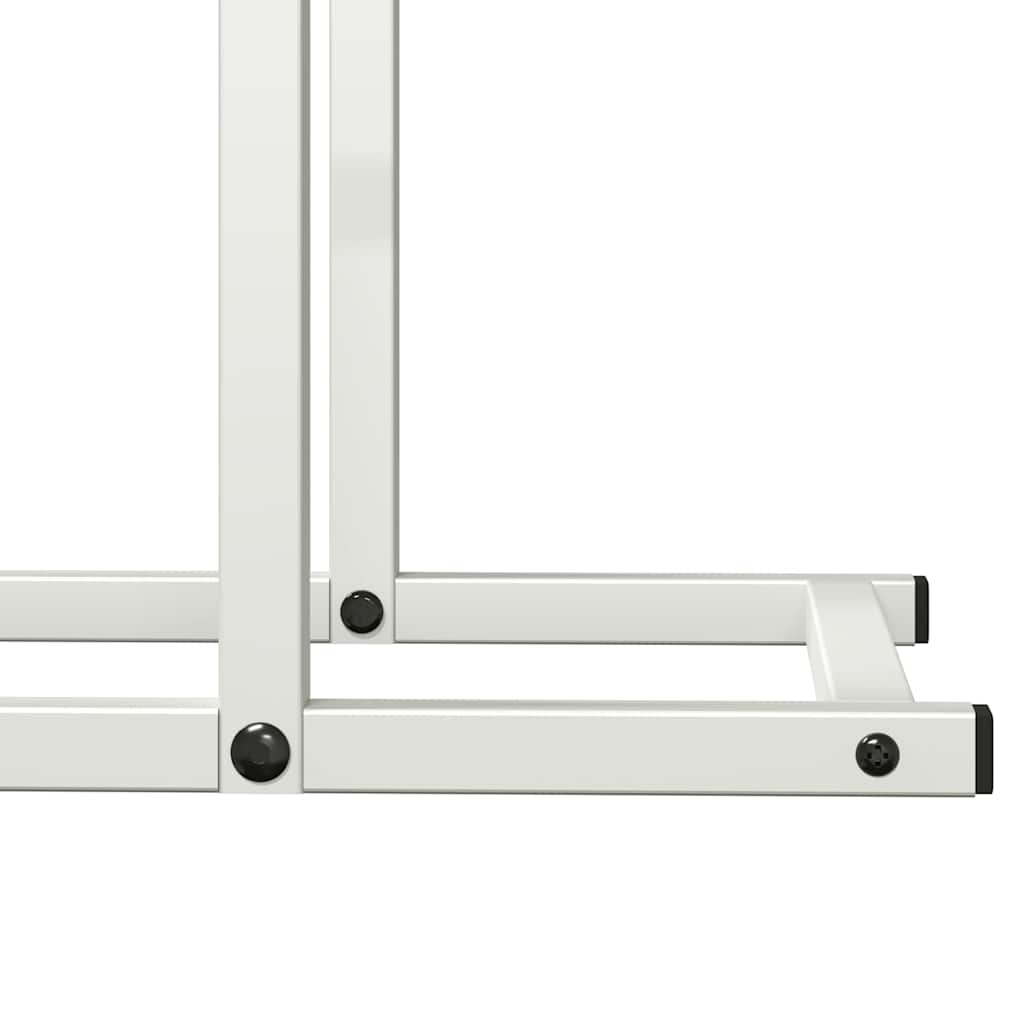 Brandhoutrek 80x25x90 cm koudgewalst staal wit