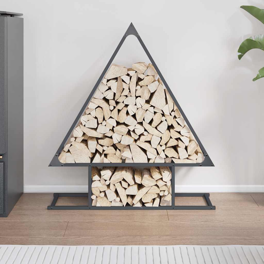 Brandhoutrek 80x25x90 cm koudgewalst staal antracietkleurig