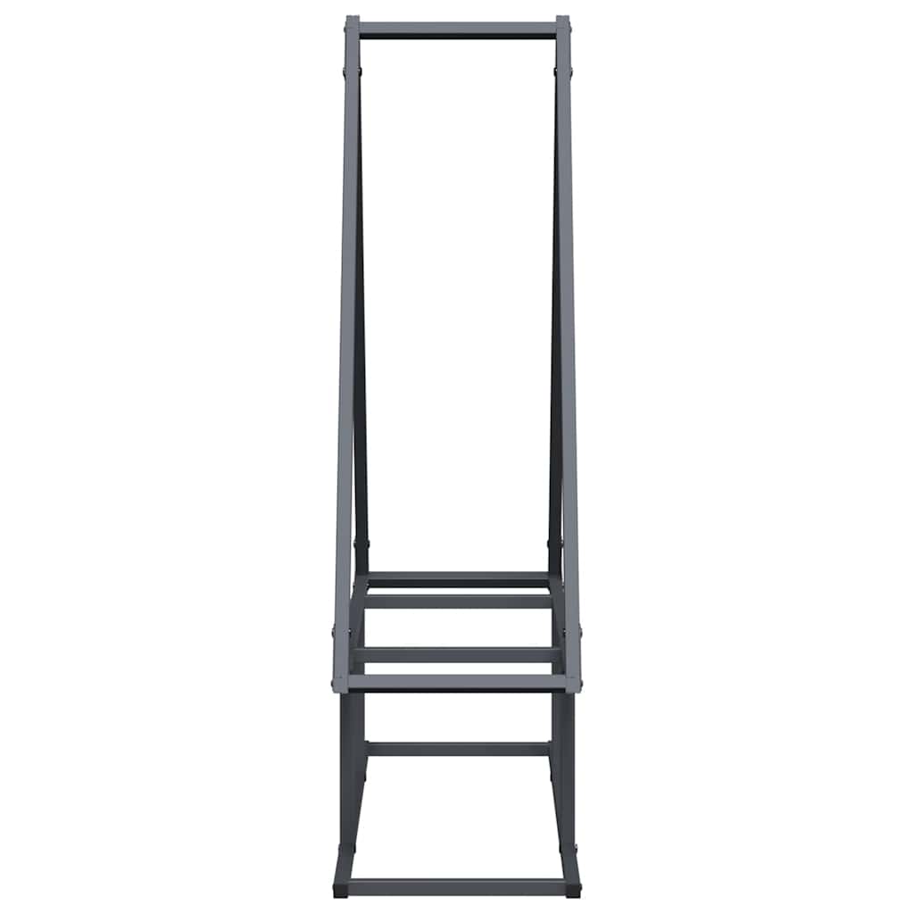 Brandhoutrek 80x25x90 cm koudgewalst staal antracietkleurig