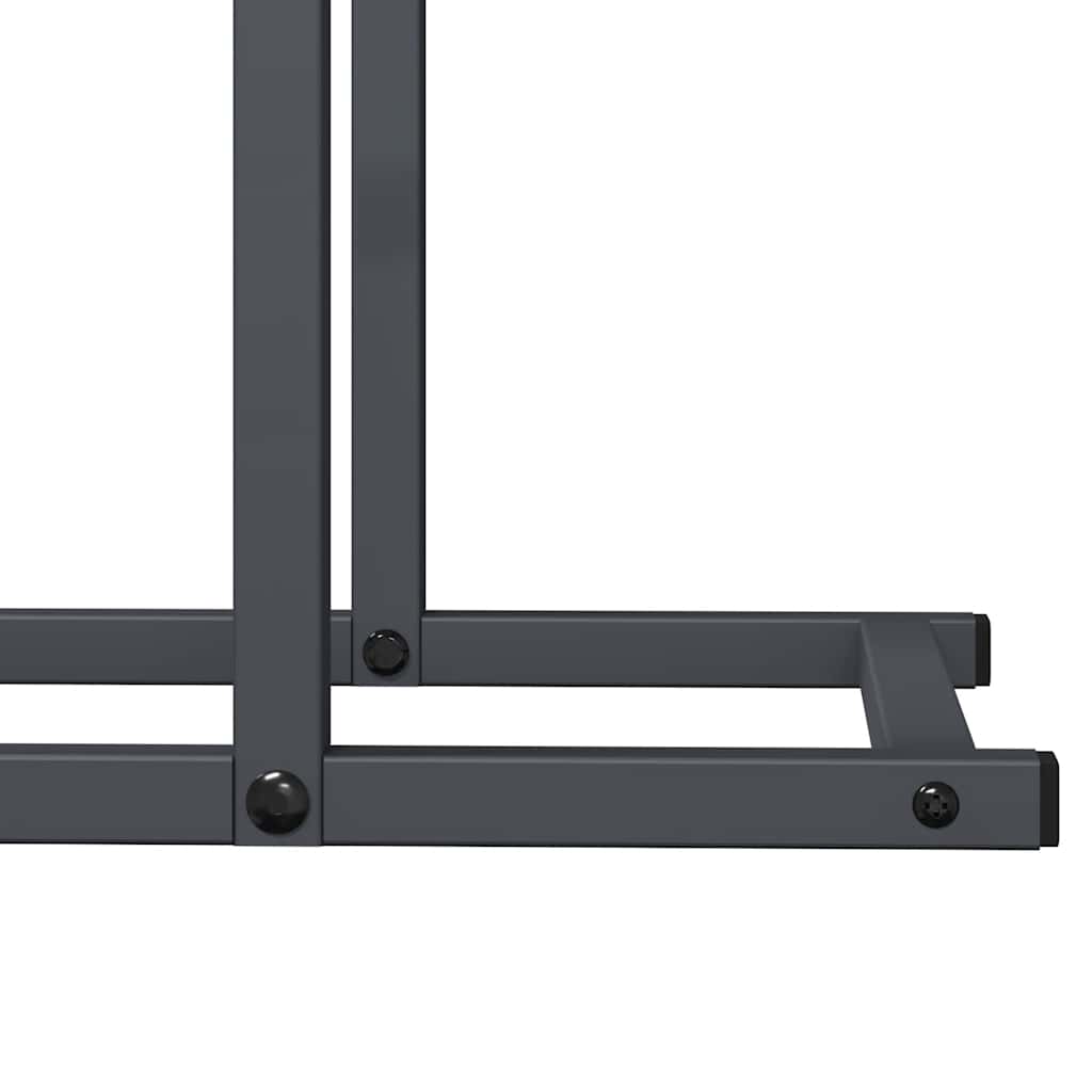 Brandhoutrek 80x25x90 cm koudgewalst staal antracietkleurig