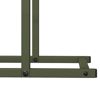 Brandhoutrek olijfgroen 80x25x90 cm koudgewalst staal