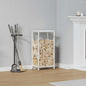 Brandhoutrek 34x25x70 cm koudgewalst staal wit