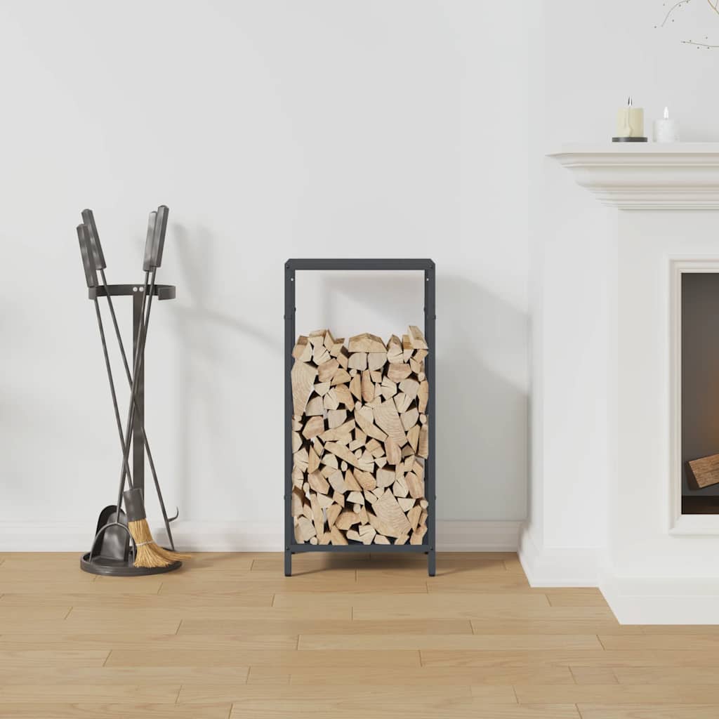 Brandhoutrek 34x25x70 cm koudgewalst staal antracietkleurig