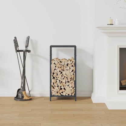Brandhoutrek 34x25x70 cm koudgewalst staal antracietkleurig