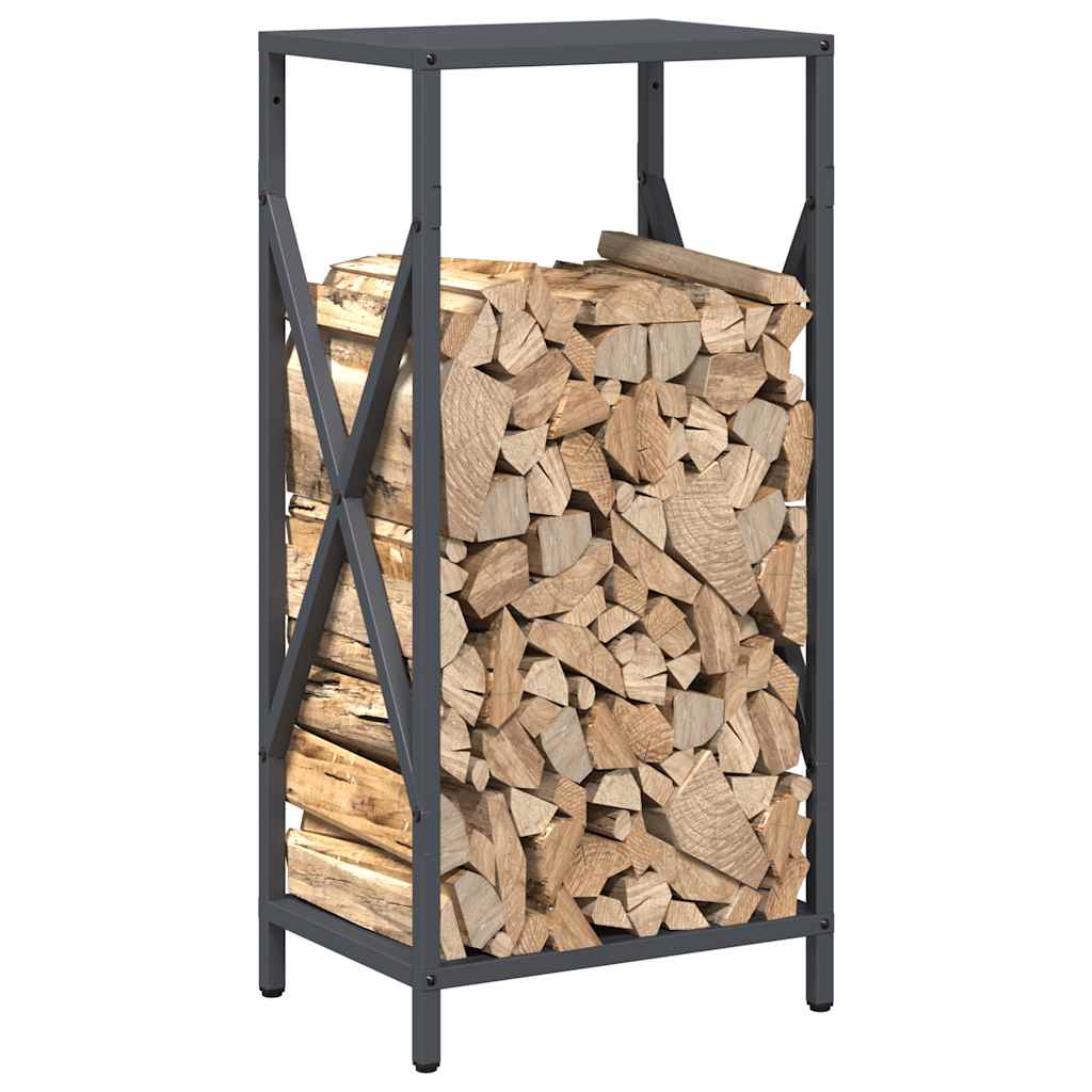 Brandhoutrek 34x25x70 cm koudgewalst staal antracietkleurig
