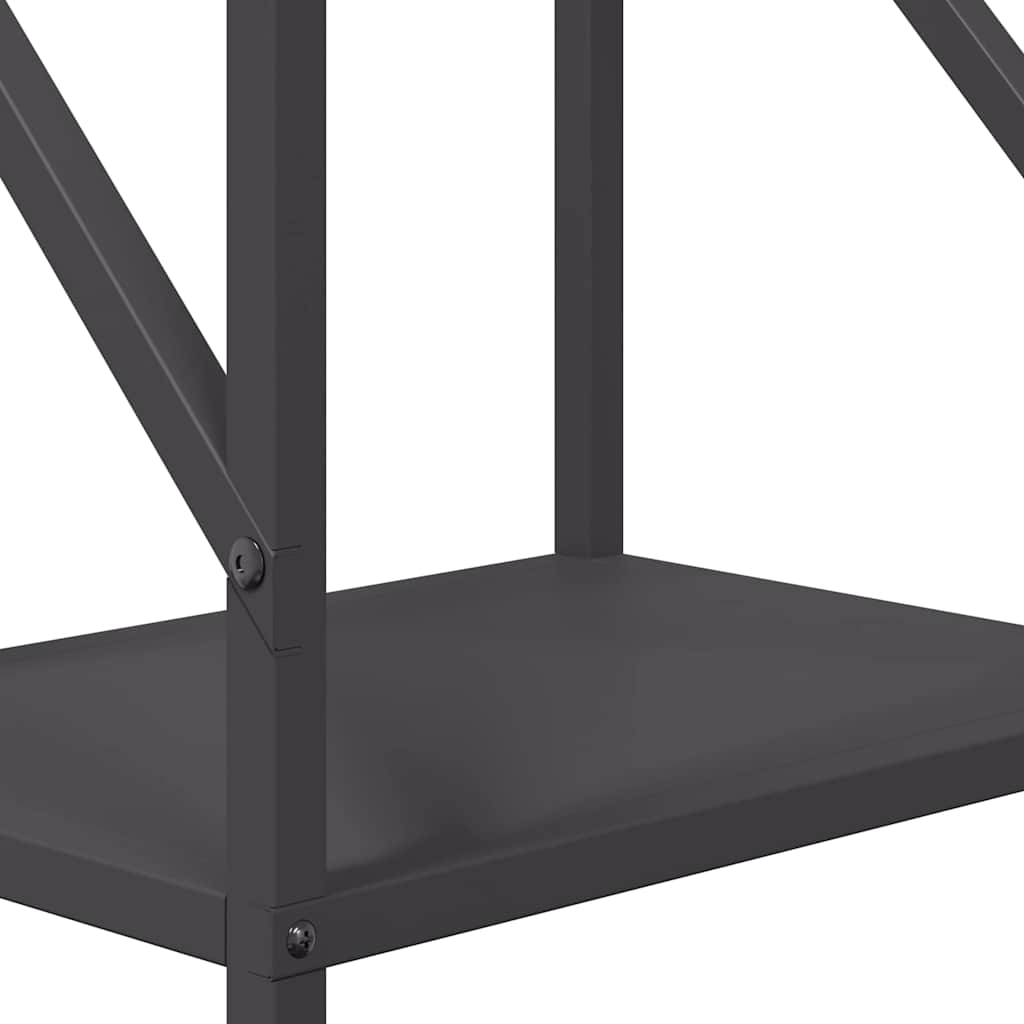 Brandhoutrek 34x25x100 cm koudgewalst staal zwart