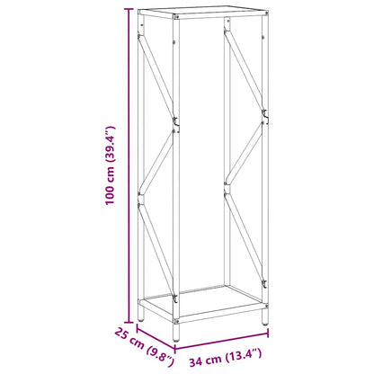 Brandhoutrek 34x25x100 cm koudgewalst staal wit