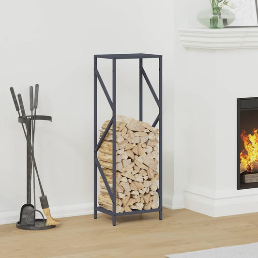 Brandhoutrek 34x25x100 cm koudgewalst staal antracietkleurig