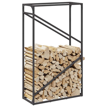 Brandhoutrek 60x25x100 cm koudgewalst staal zwart