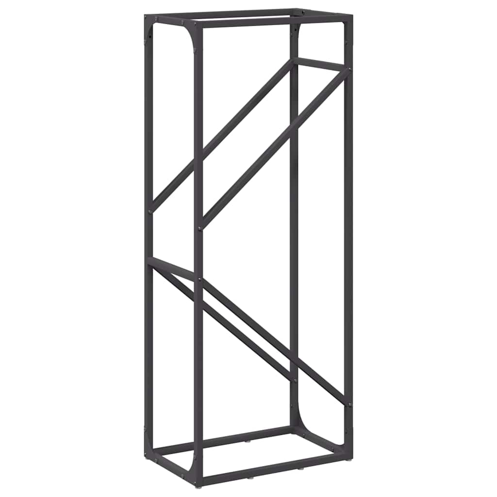 Brandhoutrek 40x25x100 cm koudgewalst staal zwart
