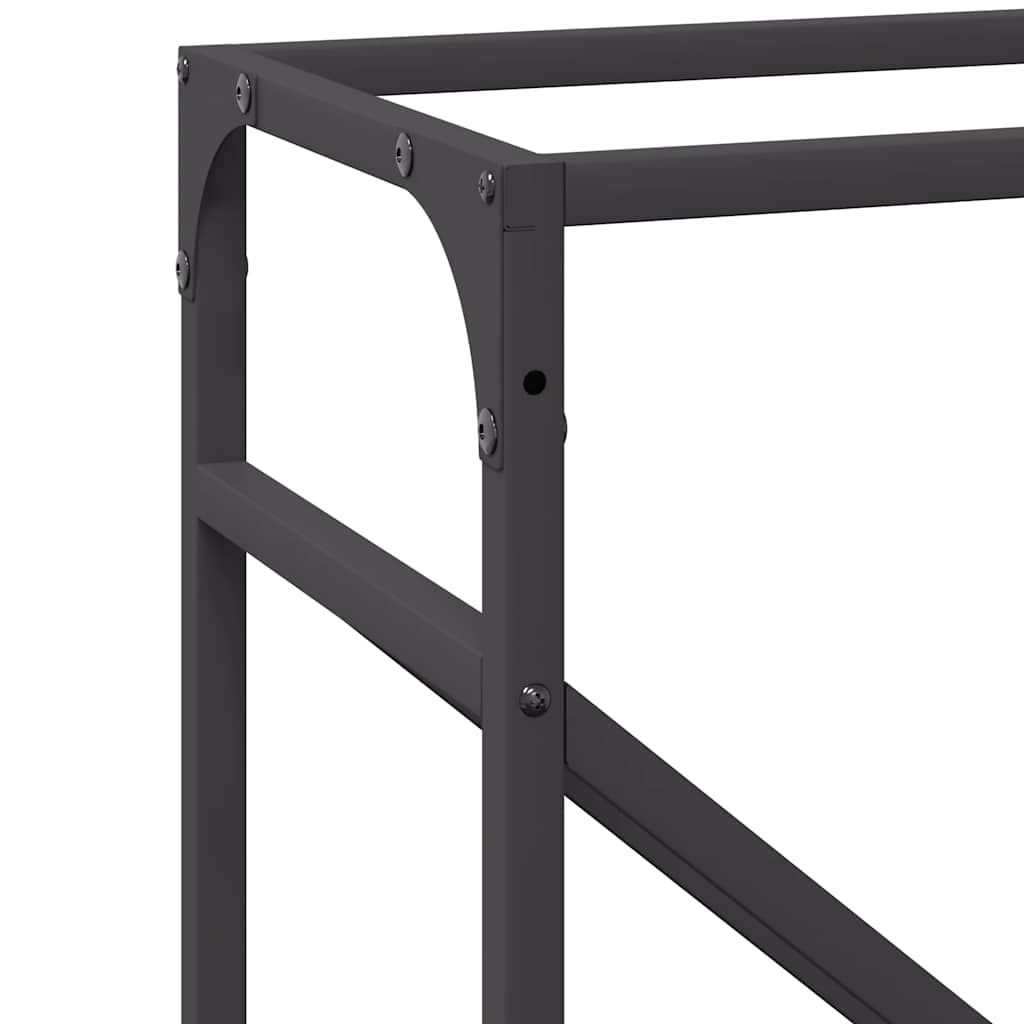 Brandhoutrek 40x25x100 cm koudgewalst staal zwart