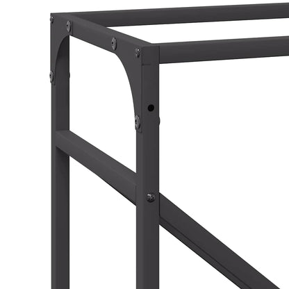 Brandhoutrek 40x25x100 cm koudgewalst staal zwart