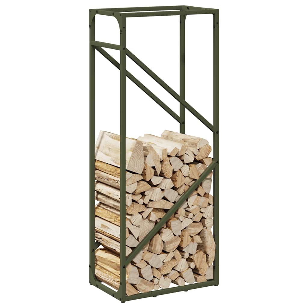 Brandhoutrek 40x25x100 cm koudgewalst staal olijfgroen