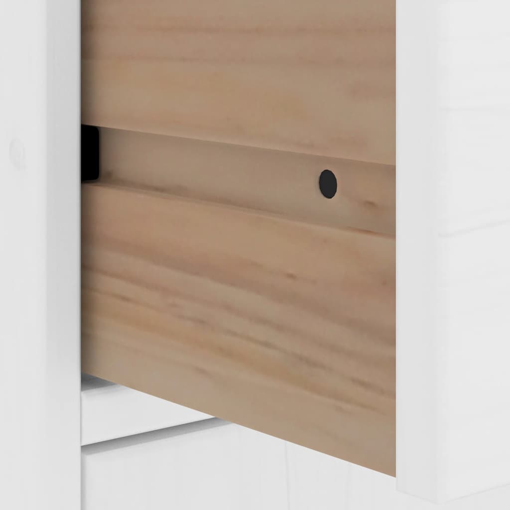 Bijzetkasten 4 st &quot;ODDA&quot; 40x24x79 cm massief grenenhout wit