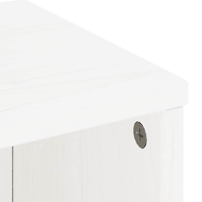 Bijzetkasten 4 st &quot;ODDA&quot; 40x24x79 cm massief grenenhout wit