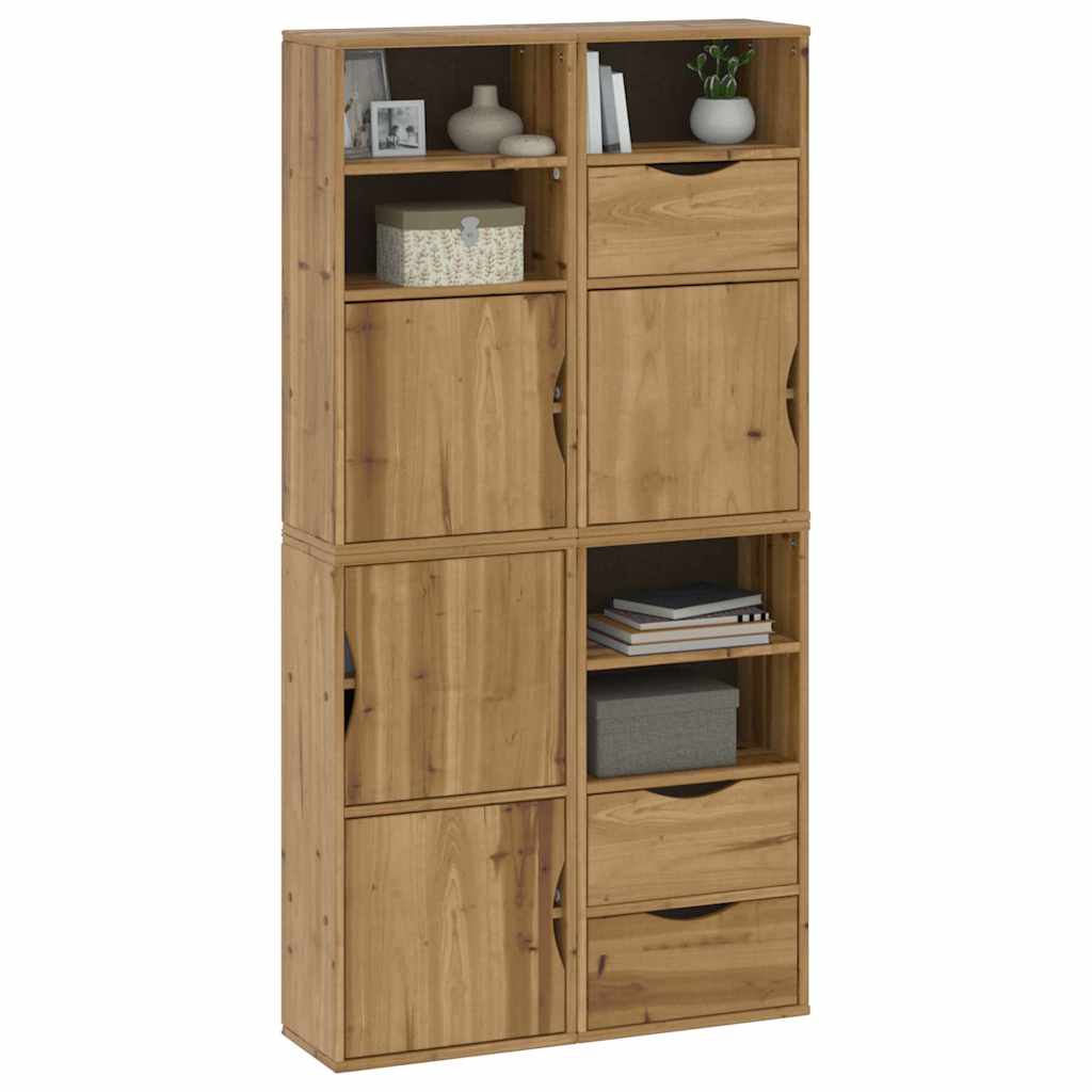 Bijzetkasten 4 st ODDA 40x24x79 cm massief grenenhout