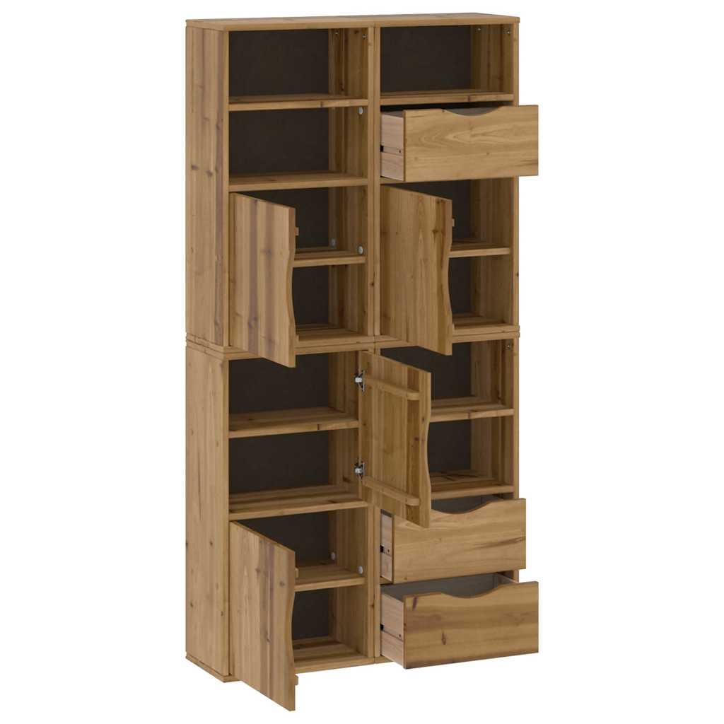 Bijzetkasten 4 st ODDA 40x24x79 cm massief grenenhout