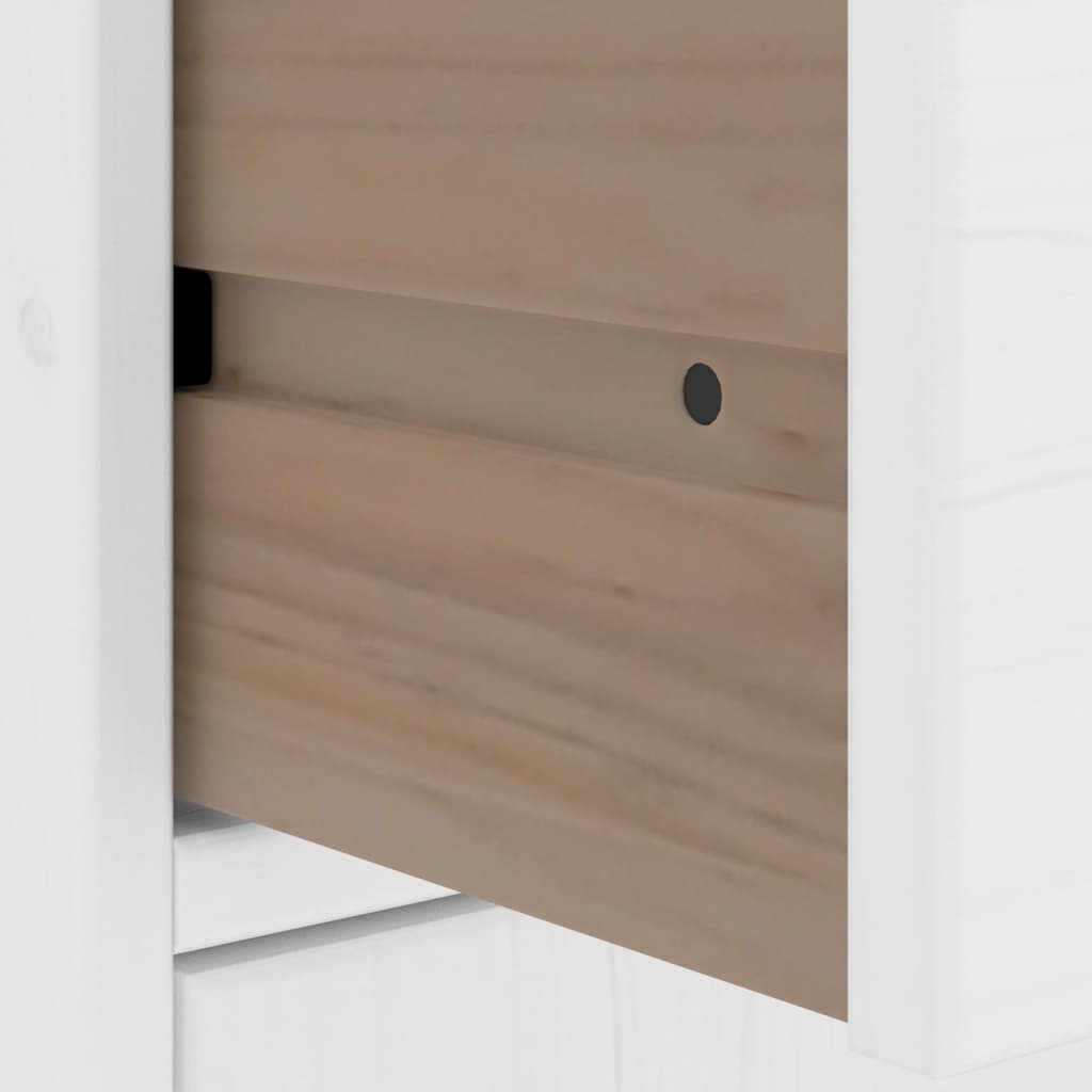 Bijzetkasten 6 st 40x24x79 cm massief grenenhout wit wit